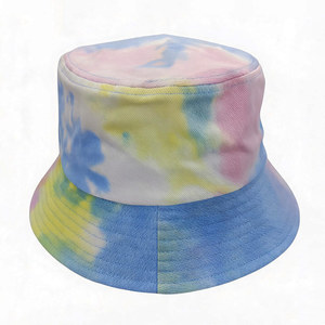 OEM Mode Unisex Baumwolle Batik Individuelles <span class=keywords><strong>Flymoon</strong></span> Stickerei-Logo Reise-Bucket-Hut Denim Gestreifter Outdoor-Fischerhut mit Breiter Krempe - Product Image 2