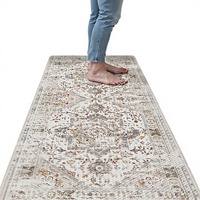 LUMI Anti Fatigue Floral Kitchen Mat 24x59 Cushioned Standing Runner Rug Waterproof Non-Slip Padded Floor Mat Laundry Room