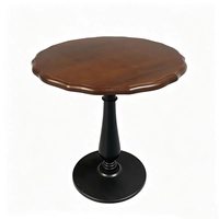 Meubles de salle à manger commerciaux français vintage, table ronde élégante de style bistrot et chaise de salle à manger classique pour boutique de desserts