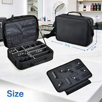 Sac de rangement professionnel pour barbier, détachable, avec panneau à 6 compartiments pour ciseaux, léger, portable, résistant à l'eau, pour voyage