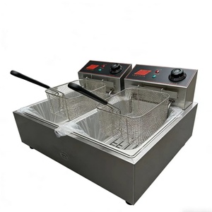 Friteuse professionnelle à double cuve de 12 L, <span class=keywords><strong>machine</strong></span> à frire électrique robuste avec paniers amovibles pour frites et poulet - Product Image 2
