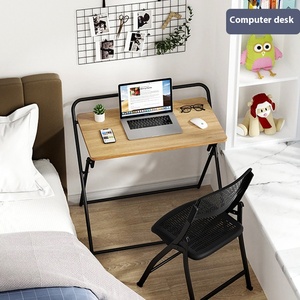 Escritorio Plegable Portátil de Estilo Moderno con Panel Superior Extraíble, Altura Ajustable, Marco de Hierro, para Uso Comercial, de Pie o Acostado - Product Image 3