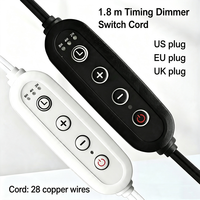 Câble d'alimentation premium avec minuterie et variateur d'intensité, 1,8 m, 110 à 240 V, avec arrêt automatique 2/4/8H et contrôle progressif pour lampe chauffante et culture de plantes