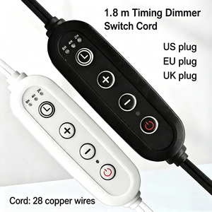 Câble d'alimentation premium avec minuterie et variateur d'intensité, 1,8 m, 110 à 240 V, avec arrêt automatique 2/4/8H et contrôle progressif pour lampe chauffante et culture <span class=keywords><strong>de</strong></span> plantes - Product Image 2