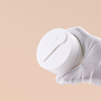 Récipient d'emballage de gommage au beurre corporel pour masque facial cosmétique rond en gros pot de crème pour les yeux et le visage en plastique avec cuillère