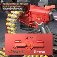 Pistolets électriques M416 à double mode pour jeu de tir en plein air Pistolet à balles en EVA souple Pistolet rechargeable Jouets pour enfants et adultes