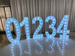 Furun หลอดไฟ LED สีสันสดใส, ตัวอักษรผสมทันสมัยและเรียบง่ายสำหรับงานแต่งงานงานเลี้ยงกลางแจ้งตกแต่งสินค้าใหม่ - Product Image 4