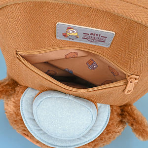 Sac à dos <span class=keywords><strong>TIM</strong></span> Bear avec bretelles extra larges et douces, sac d'école et de voyage en microfibre, design de dessin animé mignon - Product Image 3