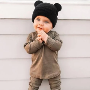 Bonnets en pur coton avec oreilles <span class=keywords><strong>d</strong></span>'ours pour bébés et jeunes enfants - Product Image 4