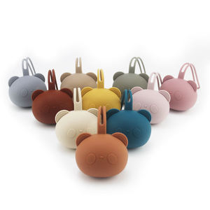 Bolsa de Almacenamiento Portátil para Chupetes, a Prueba de Polvo, Cadena para Chupetes con Diseño de Panda, Soporte de Silicona Colorido, Juguete de Dentición Seguro de Grado Alimenticio para Bebés - Product Image 3