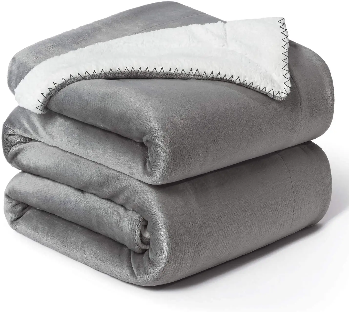 OEM Custom Reversible Dark Grey 3 Layers Waterproof Dog Sherpa Fleece Pet Blanket