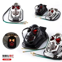 Rear Lamp Skeleton Motorcycle Lighting System Red LED Light Skull Head Shaped Rear Stop Tail Light