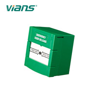 Point de rappel manuel à double pôle (DPDT) réinitialisable à briser la vitre pour déverrouillage d'urgence de porte, DC 12V/24V 3A/36V, en plastique ABS, pour usage intérieur
