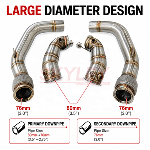 Tuyau d'échappement SKYLEY SS304 <span class=keywords><strong>Fatboy</strong></span> pour BMW F90 M5 F91 F92 F93 M8 S63 4.4T V8 Performance Exhaust - Product Image 5
