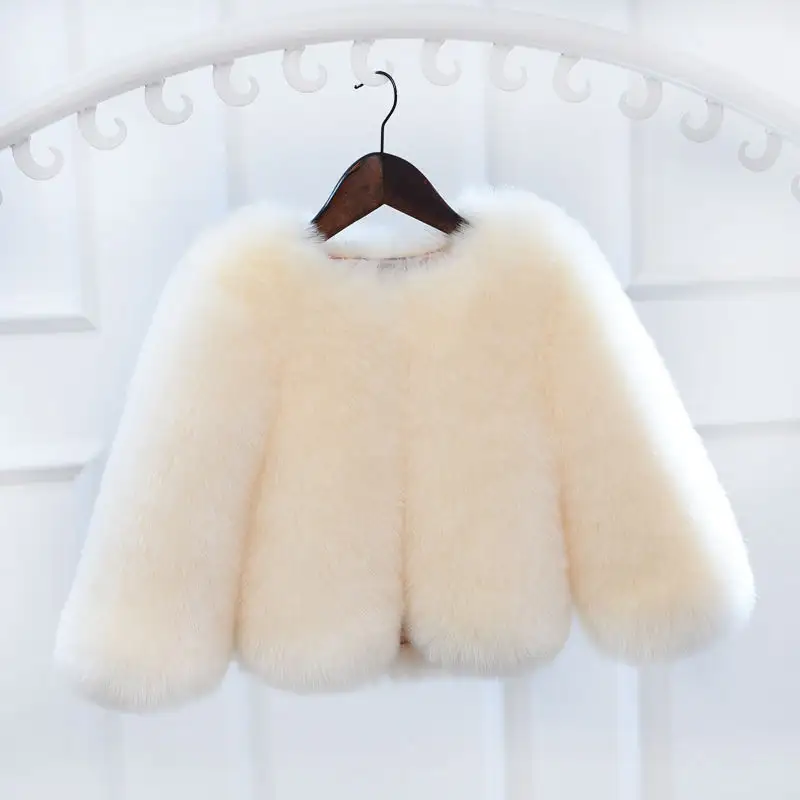 New Style Toddler Baby Girls Clothes Cute Fleece Fur 2022 Winter Warm Faux Fur Coat Girls Jacket Kids Cute Coat