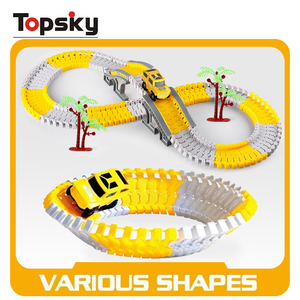 Plástico DIY Ingeniería eléctrica pista coche juguete carrera <span class=keywords><strong>tren</strong></span> ferrocarril camión vehículo ranura juguete para niños - Product Image 3