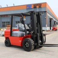 Qingcha Nueva Carretilla Elevadora Pequeña de 4 Toneladas, Carretilla Elevadora de 3.5 Toneladas, Carretillas Elevadoras Diésel de 3 Toneladas con Motor EPA Euro 5 Opcional