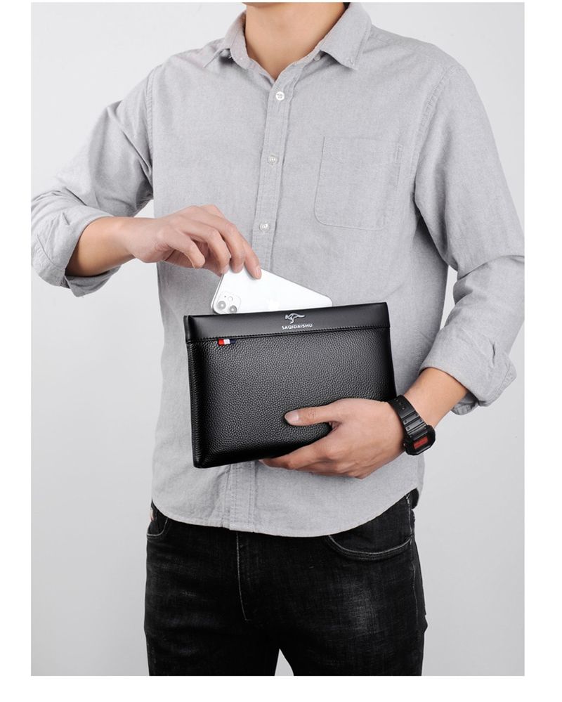Clutch Bag Brands Best Men Pouch SAQIDAISHU Men Clutch Bag Large - Main Image