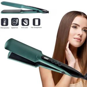 Private Label Professional Ceramic Hair Iron Floating Plates Ionic Flat Iron Hair Straightener with LCD display