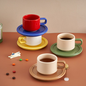 Low Stock Manufacturer's Price 6 Styles of Color Contrast <b>Arabic</b> Coffee Cup with Saucer Ceramic <b>Tea</b> Cups & Saucers - Product Image 3