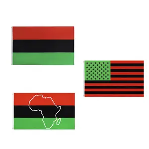 Ready to Ship 100% Polyester 3x5ft Stock Black Lives Matter Afro American Pan African Flag