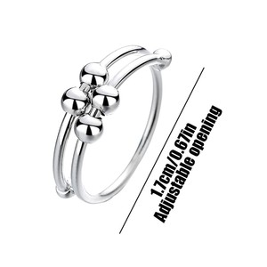Anillos giratorios para la ansiedad para hombre y mujer, <span class=keywords><strong>anillo</strong></span> antiestrés ajustable, espiral antiestrés, joyería giratoria - Product Image 3