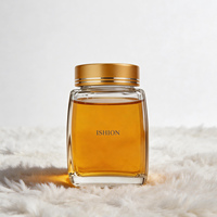 Frasco de Vidrio Transparente de Alta Calidad, Vacío, de 200ml, 300ml, 350ml, para Miel, con Cuello Roscado, para Alimentos
