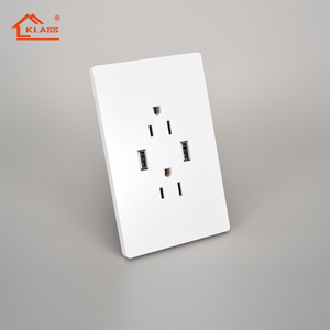 KLASS Enchufes de pared tipo 118 estándar de EE. UU. e <span class=keywords><strong>interruptor</strong></span> con <span class=keywords><strong>enchufe</strong></span> <span class=keywords><strong>Usb</strong></span> tipo C panel grande para el hogar <span class=keywords><strong>Enchufe</strong></span> eléctrico Toma de corriente - Product Image 5