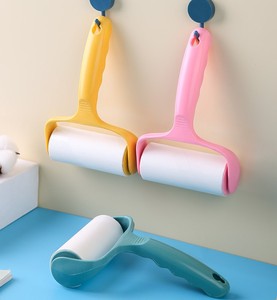 Manual Lint Roller With Adhesive Paper Roll For Clothes 6in <b>Plastic</b> Handle Pink Yellow Blue Teal <b>Color</b> Options - Product Image 2