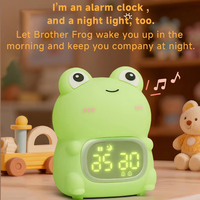 Froschförmiger LED Digitaler Wecker mit Silikon-Touch-Nachtlicht