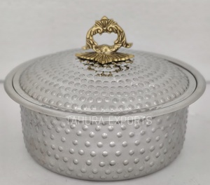 Support fini plaqué argent chauffe-plats Design attrayant maison Restaurant et hôtel plat de service décoratif casserole - Product Image 4