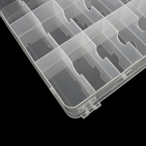 Boîtes de <span class=keywords><strong>rangement</strong></span> rectangulaires en plastique double face pour <span class=keywords><strong>couture</strong></span>, 2x46 compartiments, transparentes, pour aiguilles et petits travaux manuels - Product Image 6
