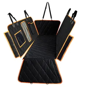Double Zipper Car Pet Seat Pad Waterproof Dirt Resistant Suitable Multiple Models Solid Color Cars Rear Seats Cushion
