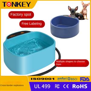Mangkuk air pemanas hewan peliharaan, ramah lingkungan, plastik dapat diisi ulang, isolasi Anti icing listrik, anjing Basin Deicer musim dingin - Product Image 4