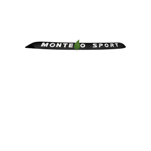 Cappuccio Anteriore Ornamento Nero con Sliver <span class=keywords><strong>Word</strong></span> Guarnizione Deflettore TXR Guard per Mitsubishi Montero Sport 2019- - Product Image 5