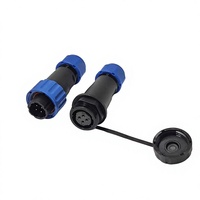 Connecteur Aviation Étanche Mâle-Femelle SP16 M16 5A 250V en Cuivre Plaqué Or IP68 Nylon 4P pour Adaptateur PCB et Éclairage LED de Plantes