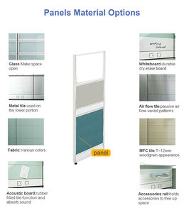 โต๊ะทำงานแบบโมดูลาร์ผ้าพาร์ทิชันสำนักงานร่วมสมัย - Product Image 6