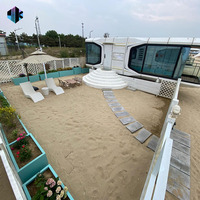 Capsule spatiale mobile en acier, imperméable, avec un design épuré, pour une utilisation dans les parcs et les maisons