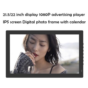 21.5/22 Inch Display 1080P Advertising Player IPS Screen Digital Photo Frame with <b>Calendar</b> White Full HD Mp4 Movie Player - Product Image 2