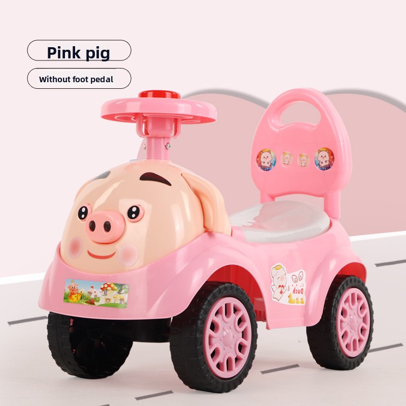 Pink piglet + music and lights + no foot pedal