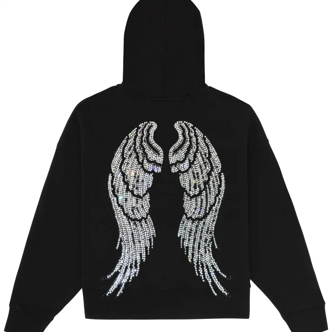 Hot sales sparkling angel wing rhinestone design rhinestone motif custom rhinestone transfer for clothes