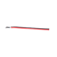 Fil de cuivre étamé torsadé parallèle rouge et noir 2 conducteurs 22 AWG, résistant à la chaleur 200°C, 600V, en silicone