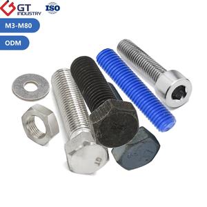 Boulons à tête hexagonale ASTM A193 A193M Grade GR <span class=keywords><strong>B5</strong></span> B6 B6X B7 B7M B16, tiges filetées, barres filetées avec écrous hexagonaux A194 Gr2h, zinc noir HDG - Product Image 1