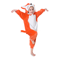 Tonwtar Fashion rajutan balita Fox Jumpsuit laki-laki perempuan pakaian tidur piyama anak-anak Onesie hewan penutup ritsleting lengan panjang