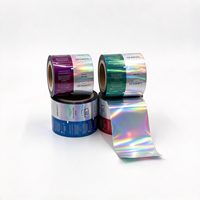 Film laminé HDPE personnalisé avec logo OEM, qualité alimentaire, résistant à l'humidité, surface brillante, impression en héliogravure, laser holographique en rouleau pour produits haut de gamme