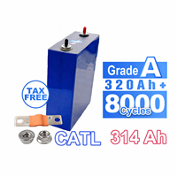 Batterie au phosphate de fer et de lithium CATL 3.2V 314Ah, qualité A, prismatique, cellule 314Ah 320Ah avec 8000 cycles pour les systèmes d'énergie solaire domestique