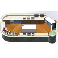 Desain dan Penyediaan Peralatan Bar Kafe dan Restoran, Meja Counter Stainless Steel untuk Milk Tea