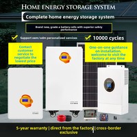 Système complet de stockage d'énergie solaire 10 kW 60 degrés en silicium monocristallin, batterie 220 V, utilisation domestique hors réseau photovoltaïque