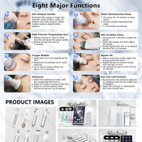Nouvelle Machine de Beauté Faciale 8-en-1 NewFace pour l'Analyse de la Peau, Soin Hydro-Dermabrasion à Jet d'Oxygène CE pour l'Élimination des Points Noirs et l'Entretien du Visage (Vente en Gros)