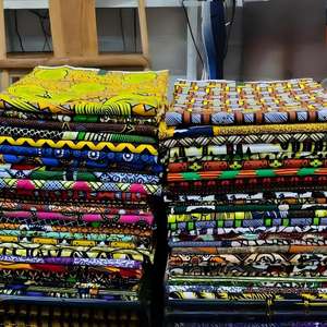 <span class=keywords><strong>Pagne</strong></span> Original 100 % Coton Super Brillant Wax, Grand Super Wax Or, Tissu Africain, Wax Hollandais, Tissu d'Habillement - Product Image 6